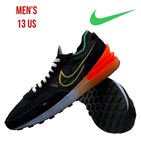 Nike Waffle One Peace and Unity‎ Men's Size 13 DM9049-001 Black Yellow Red Gym